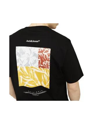 T-Shirt Noir/Jaune Homme Jack & Jones Back 2