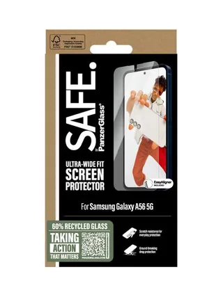 PanzerGlass SAFE. by ® Screen Protector Samsung Galaxy A56 5G | Ultra-Wide Fit w. EasyAligner 3