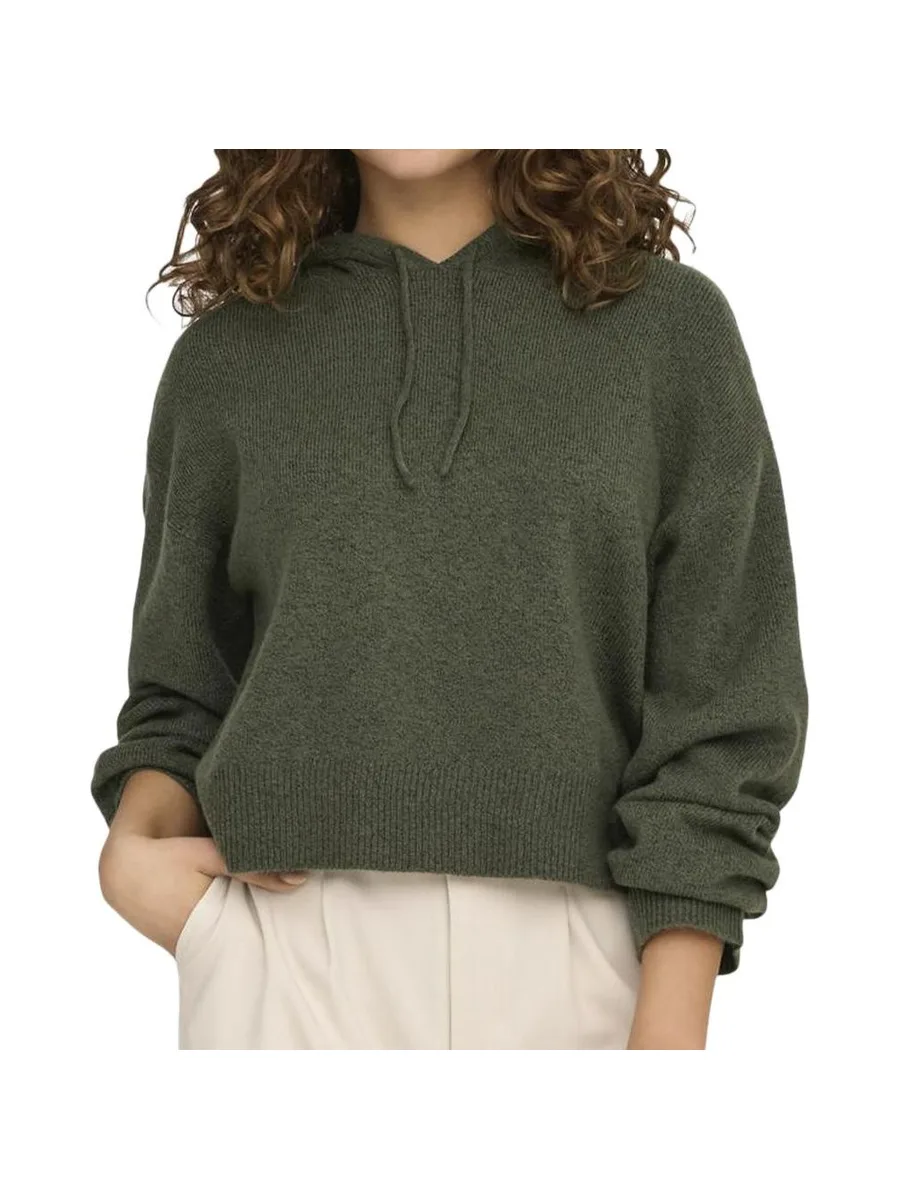 Pull Sweat à capuche Kaki Femme JDY Life 2