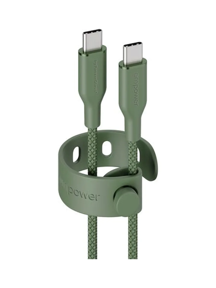 PanzerGlass empower™ by ® Racing 60W USB-C to USB-C Cable | USB 2.0 | 2M | Sage USB cable 1