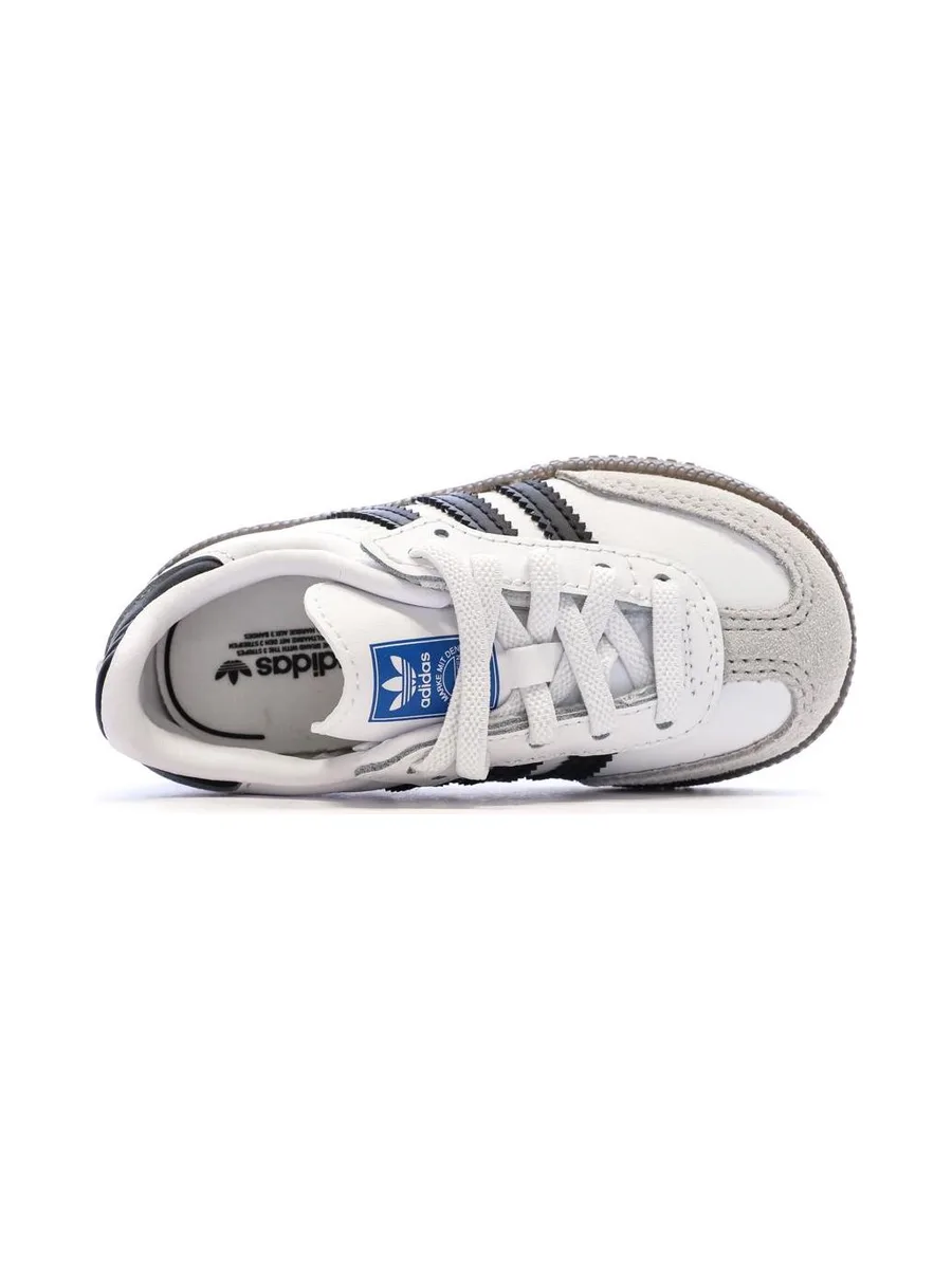 Baskets Blanches/Marron Mixte Adidas Samba 5