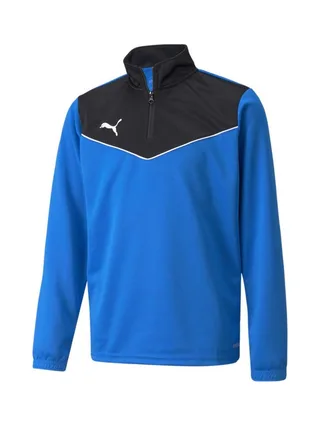 Sweat 1/4 de zip Noir/Bleu Garçon Puma Indrise 1