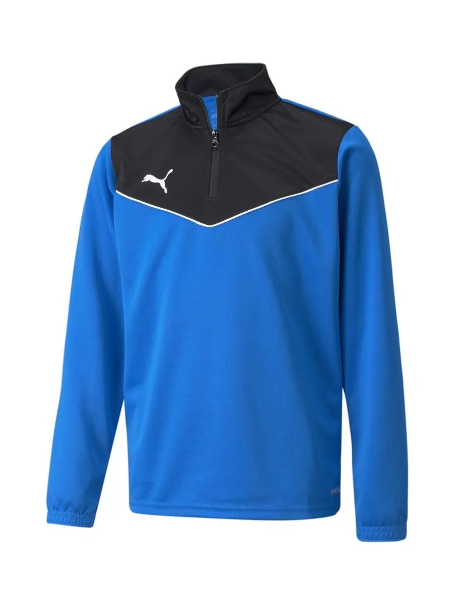 Sweat 1/4 de zip Noir/Bleu Garçon Puma Indrise 2