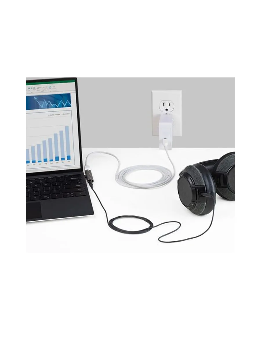 USB C Audio Charge Adapter 3.5mm Jack/PD 8