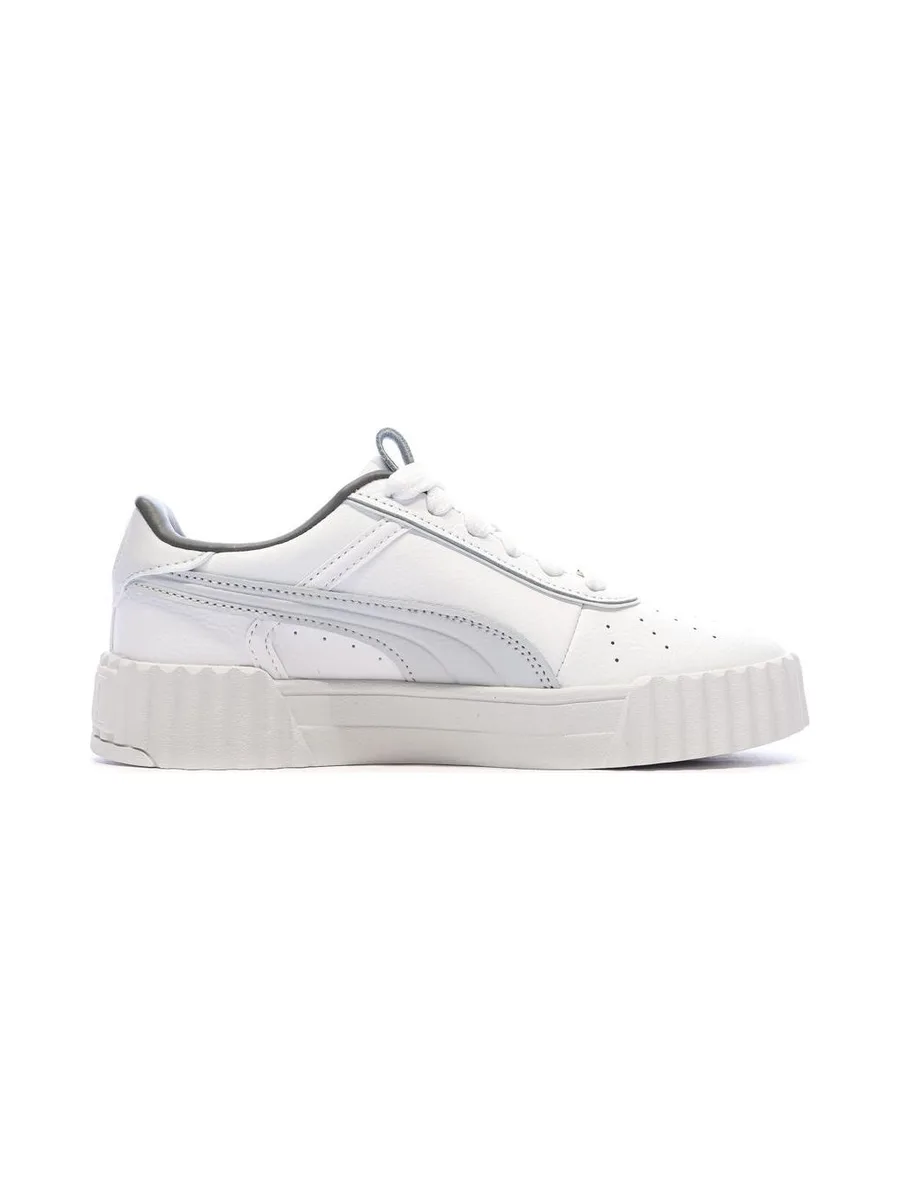 Baskets Blanc/Gris Femme Puma Carina 3.0 Luxe 3
