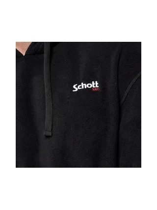 Sweat à capuche Noir Homme Schott Micro Polar 3