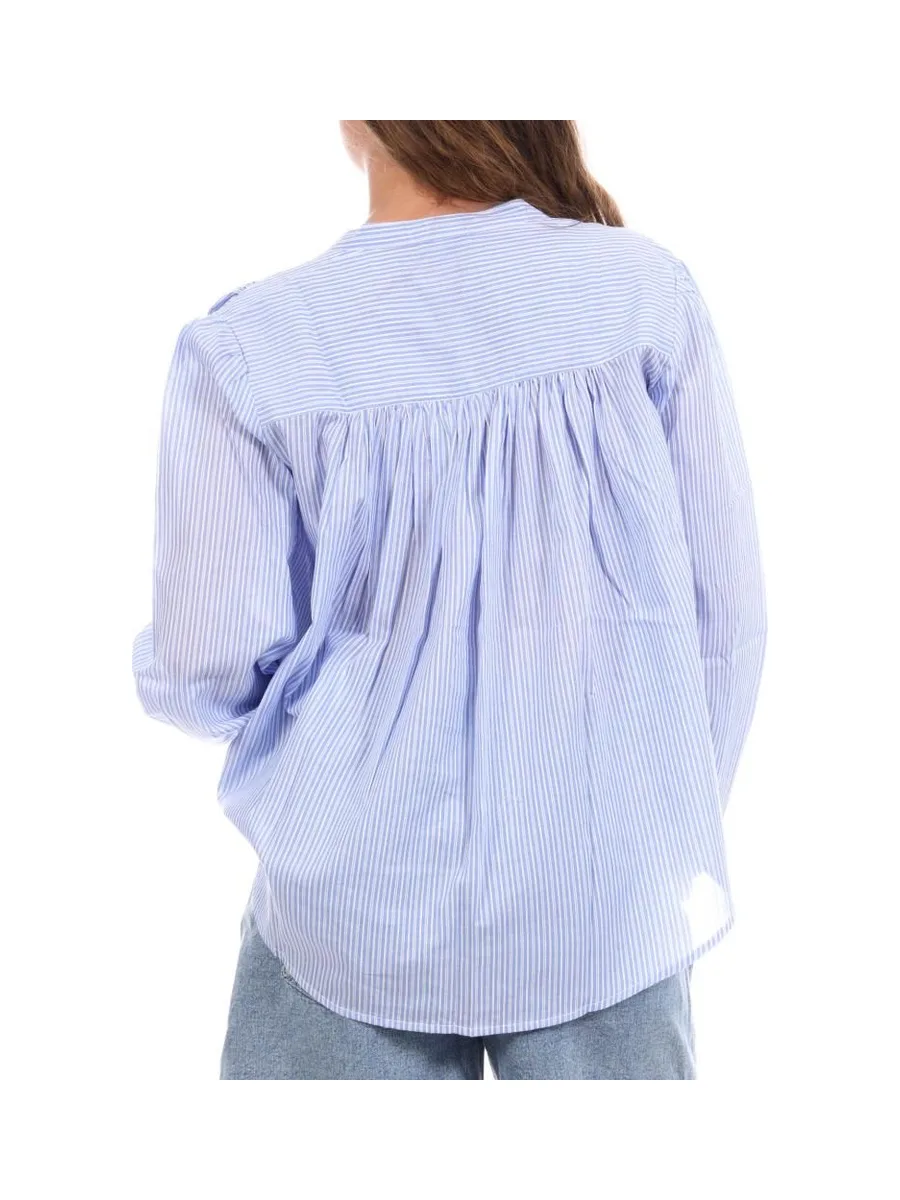Blouse Bleu/Blanche Femme Goa Ros 3