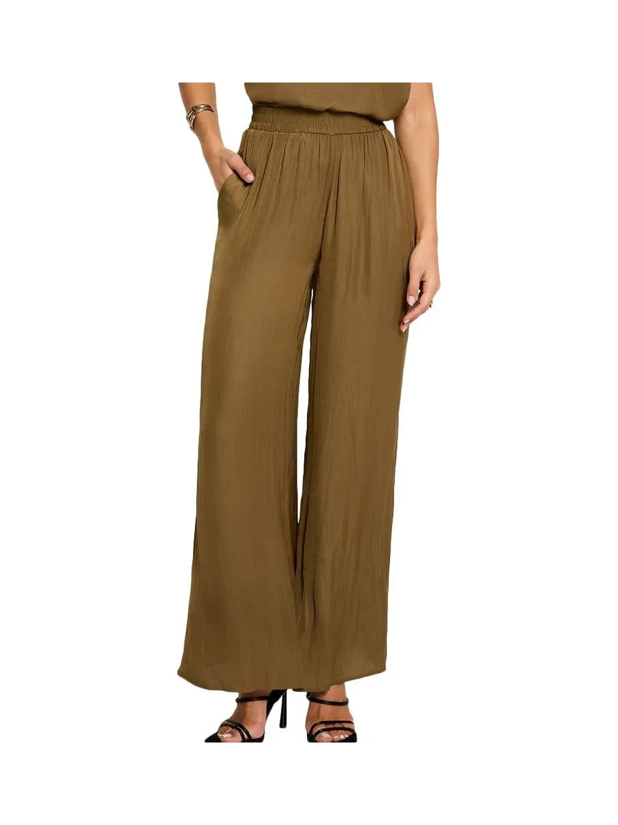 Pantalon fluide/toile Kaki Morgan PWENDA 2