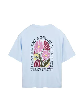 T-Shirt Bleu Femme Teddy Smith Flowa 2