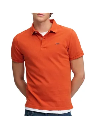 Polo Orange Vif Homme Superdry Classic Pique 1