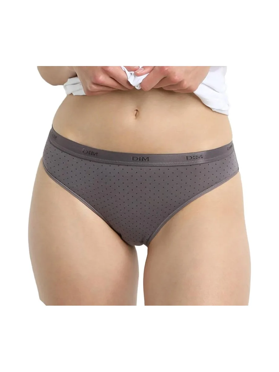 X3 Culottes Noir/Gris Femme Dim Les Pockets Coton 2