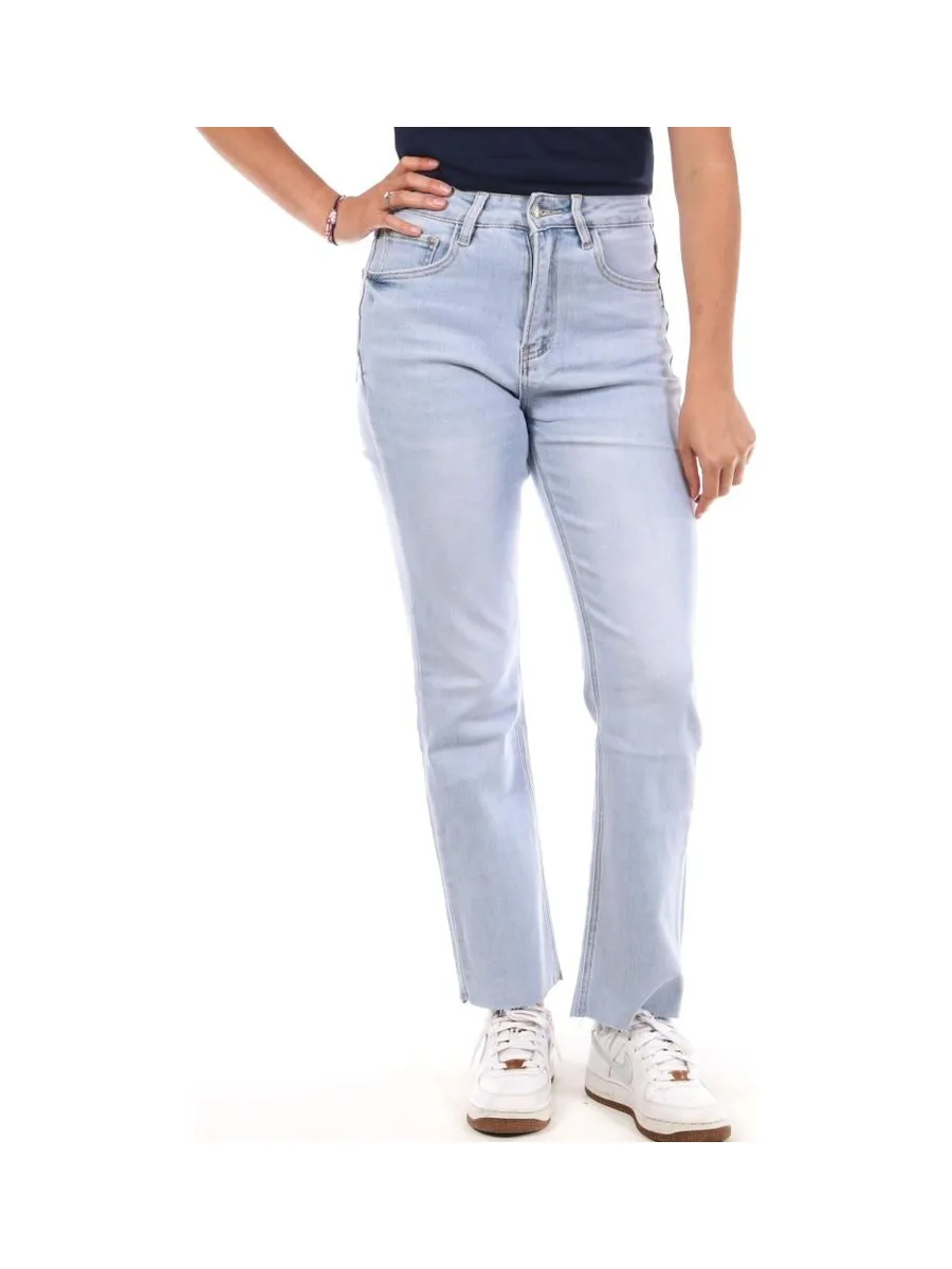 Jean Droit Bleu Clair Femme Monday Premium 11 2