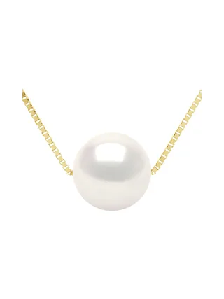 Collier Véritable Perle d'Eau Douce Ronde 9-10 mm — Or Jaune 375 Millièmes — 42 cm 1