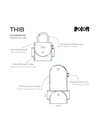 THIB - Étui AirPods 1 & 2 en liège - Naturel 75