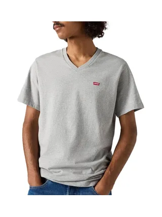 T-shirt Gris Homme Levi's Original Vneck 85641 1