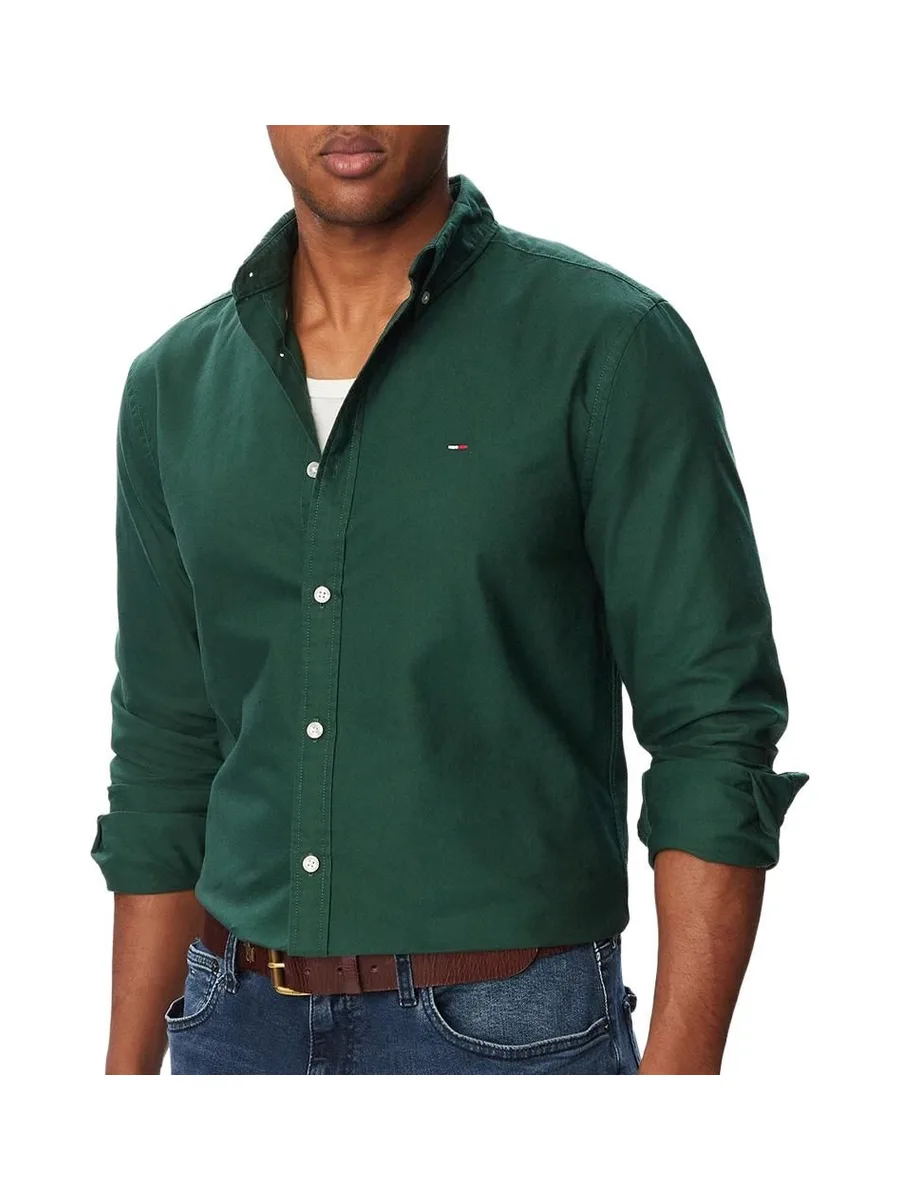Chemise Verte Homme Tommy Hilfiger Oxford 2