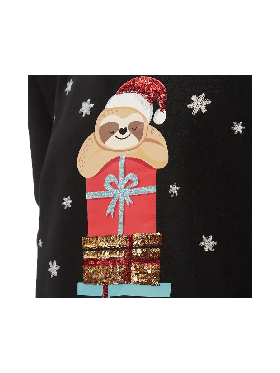 Sweat de Noel Noir Femme Only Onlyda Christmas 3