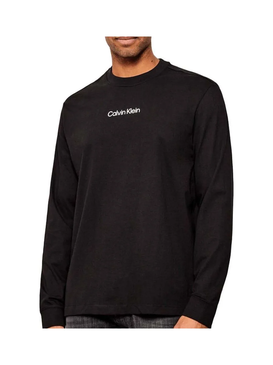 T-Shirt Manches Longues Noir Homme Calvin Klein Jeans Standard 2