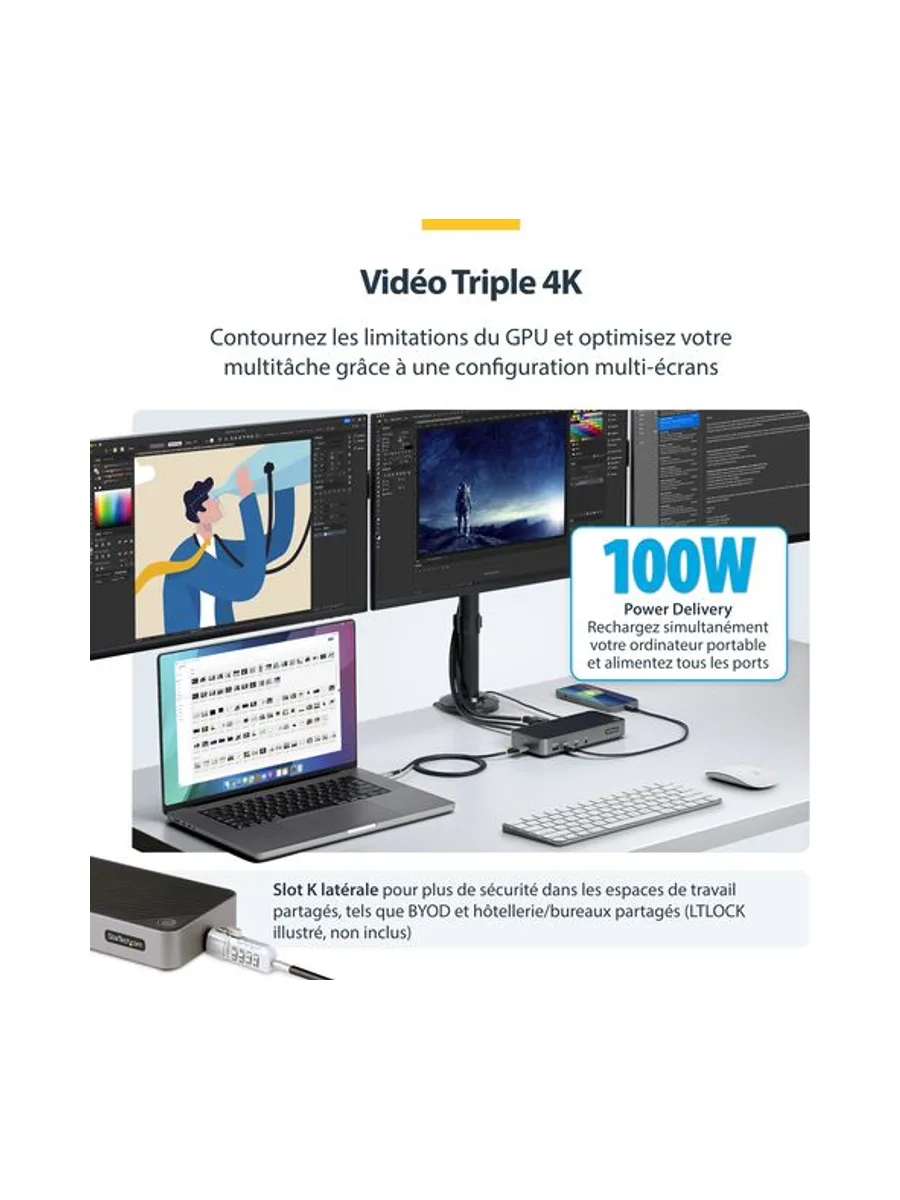 Triple Monitor Docking Station 10