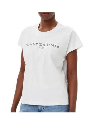 T-Shirt Blanc Femme Tommy Hilfiger Mdrn 1