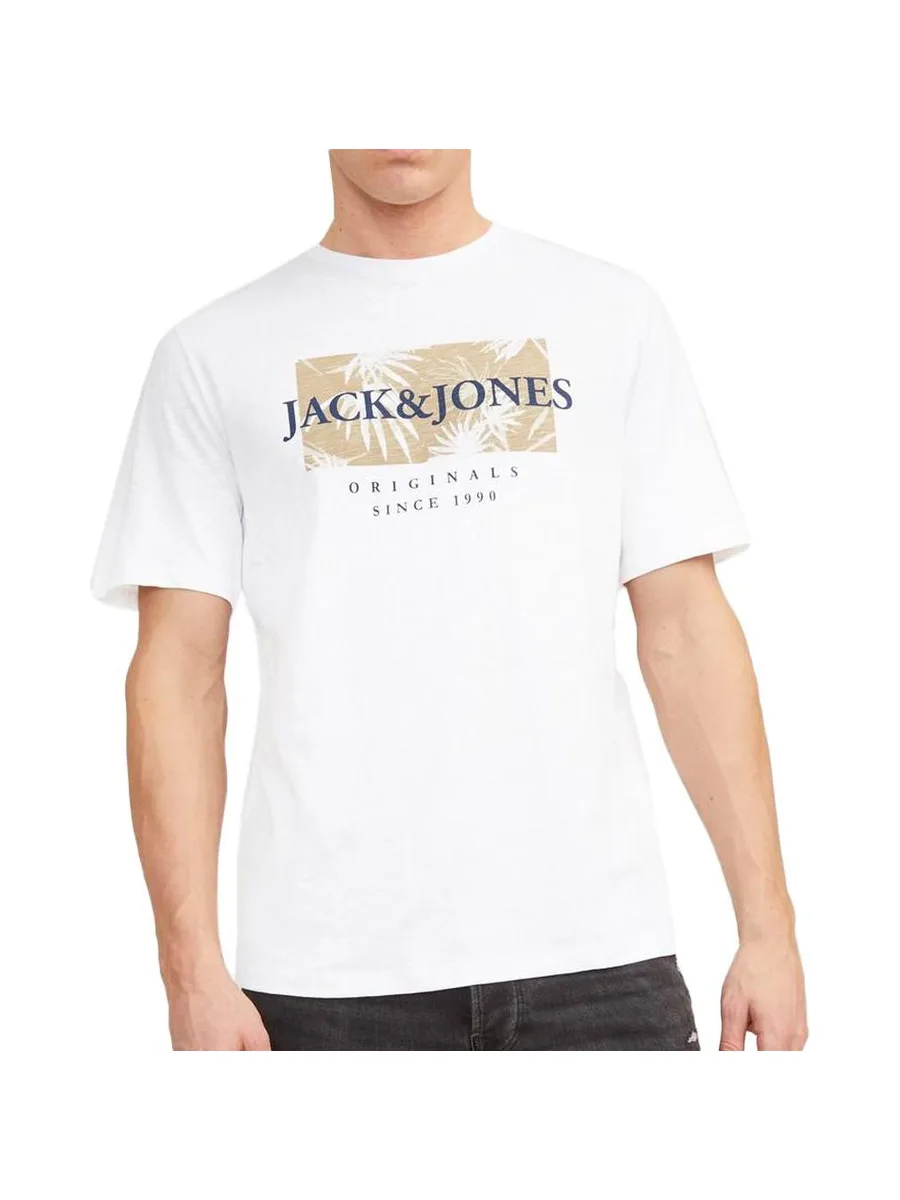 T-shirt Blanc Homme Jack & Jones 12255042 2