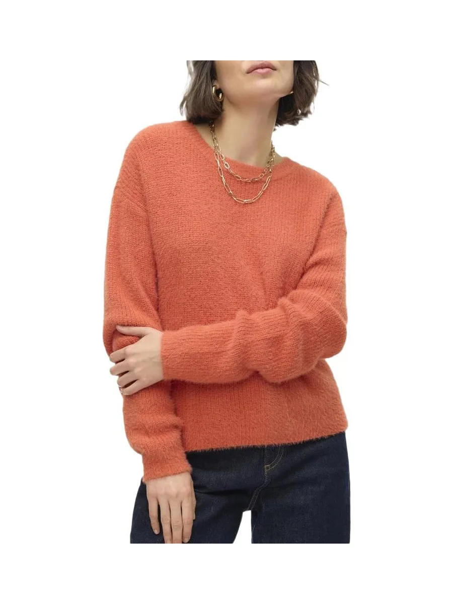 Pull Orange Femme Vero Moda Puff 2