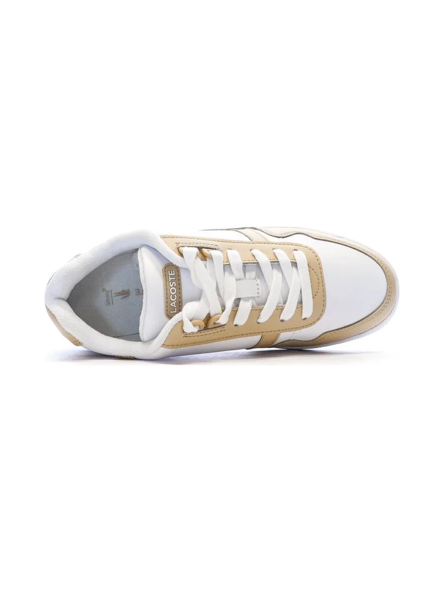 Baskets Blanche/Beige Homme Lacoste T-clip 124 5