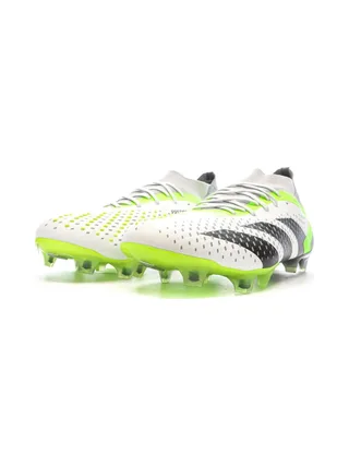 Chaussures de Foot Blanc/Gris/Vert Adidas Predator Accuracy.1 FG 6
