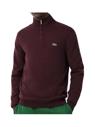 Pull 1/4 Zip Bordeaux Homme Lacoste Regular 1
