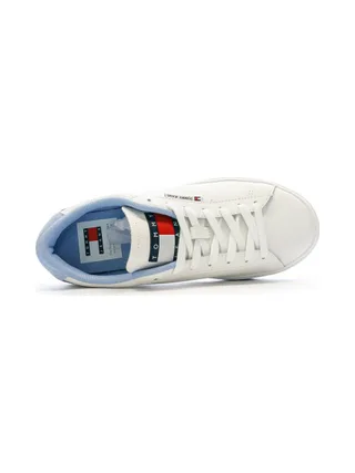 Baskets Blanches/Bleu Femme Tommy Hilfiger Cupsole Sneaker 4