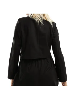 Blazer Court Noir Femme Mamalicious Glitter 2