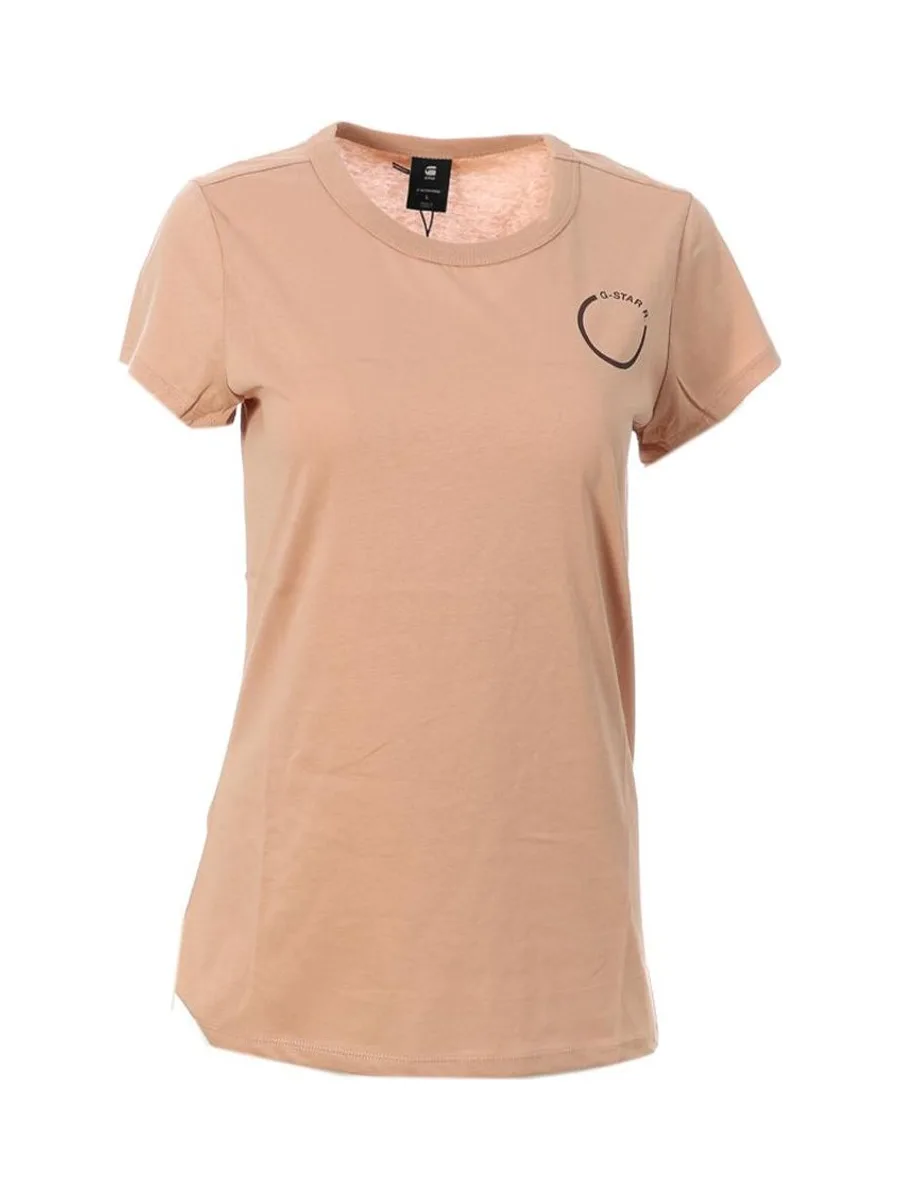 T-shirt Rose Femme G-Star Raw Circle 2