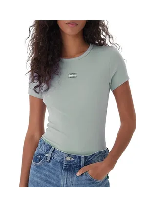 T-Shirt Vert Femme Tommy Hilfiger Badge 1