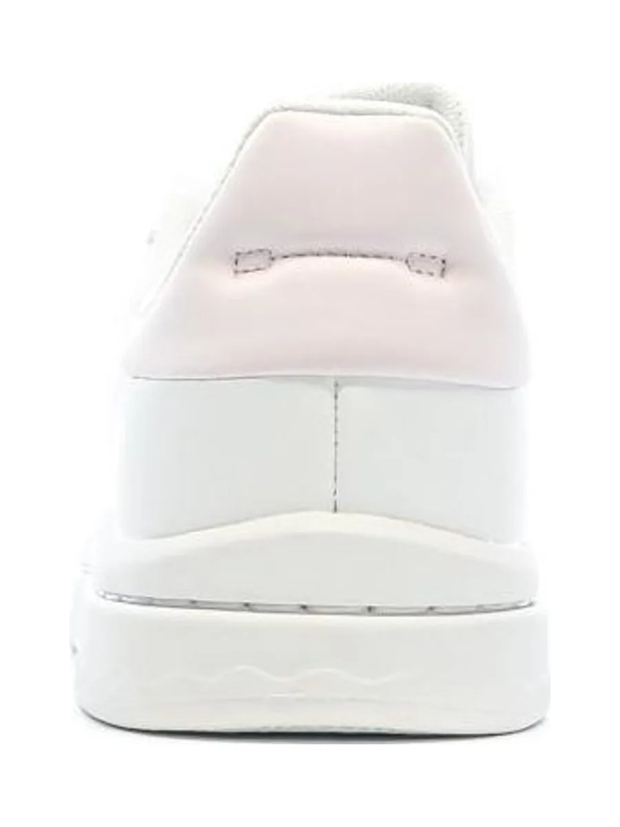 Baskets Blanc/Rose Femme Adidas Court Silk 4