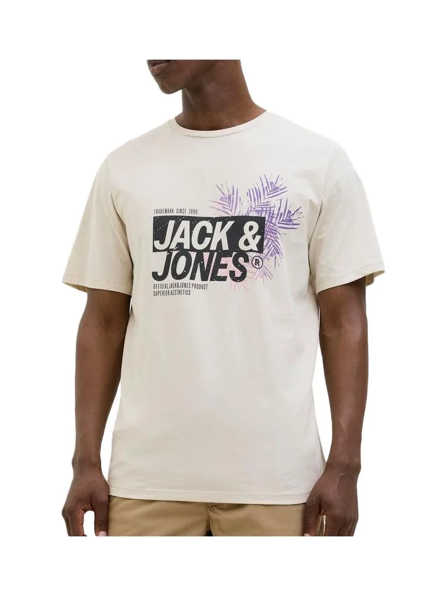 T-shirt Beige Homme Jack & Jones Axon 1