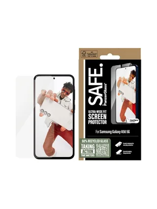 PanzerGlass SAFE. by ® Screen Protector Samsung Galaxy A56 5G | Ultra-Wide Fit w. EasyAligner 2
