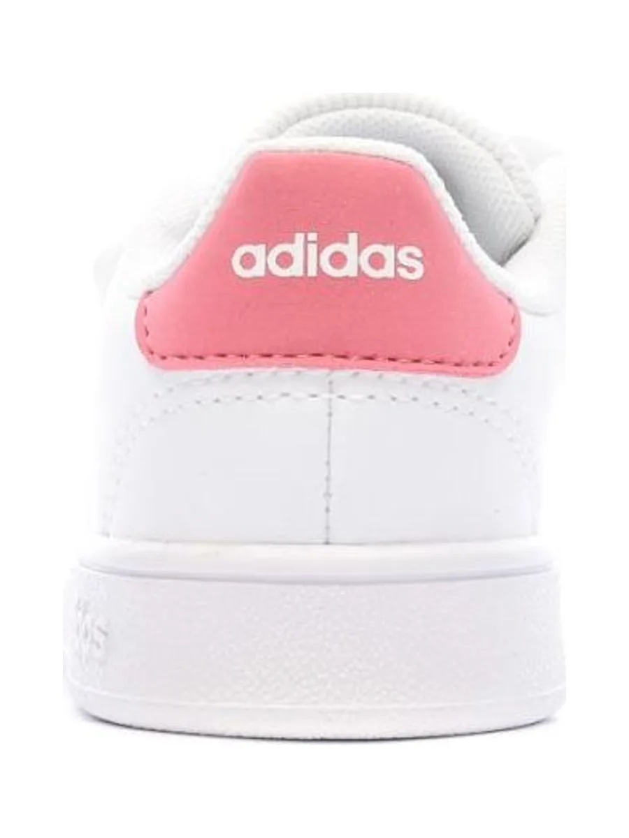Baskets Blanc/Rose Bébé/Fille Adidas Advantage Cf 4