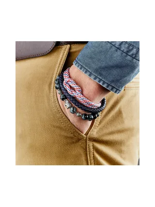 Bracelet Ourcq bleu - cuir 2