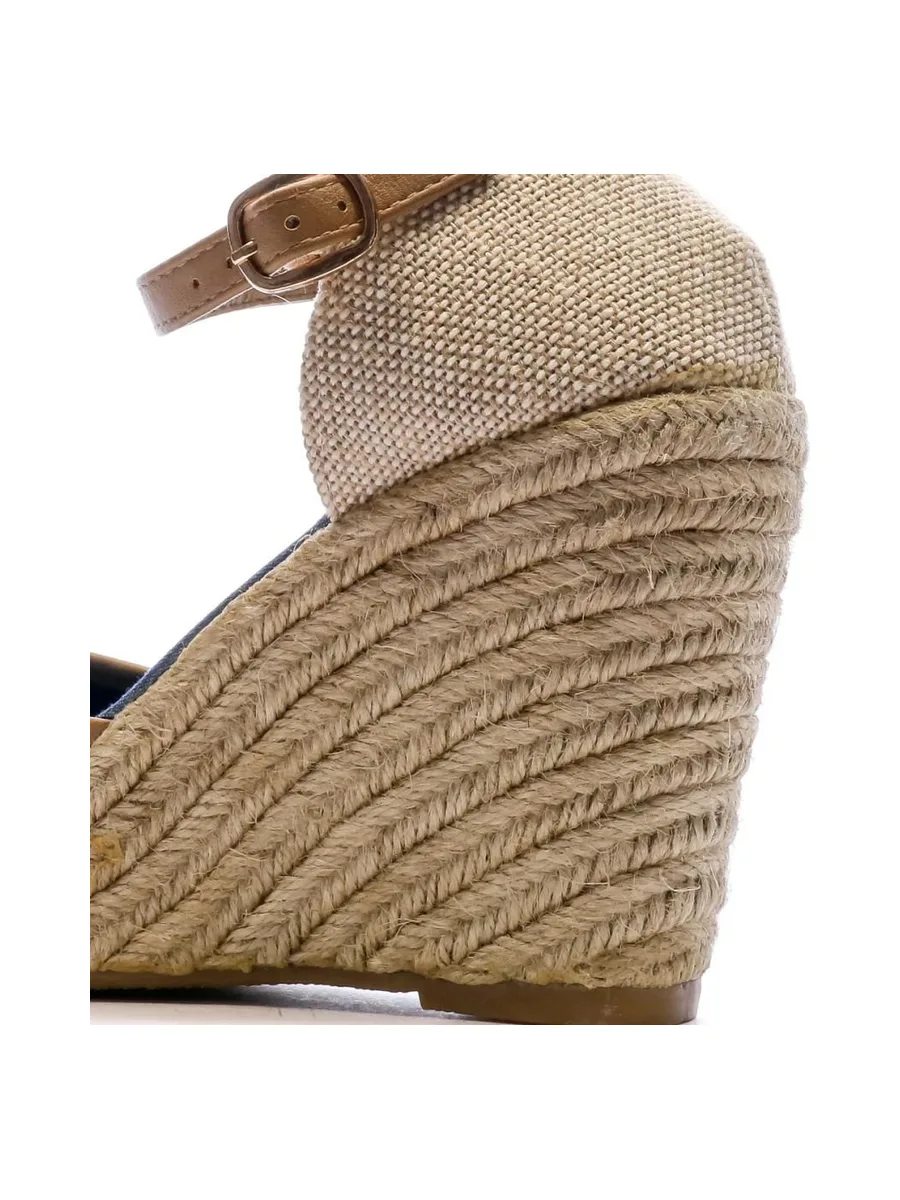 Sandales Compensées Marron/Fleurs Femme Beppi 8