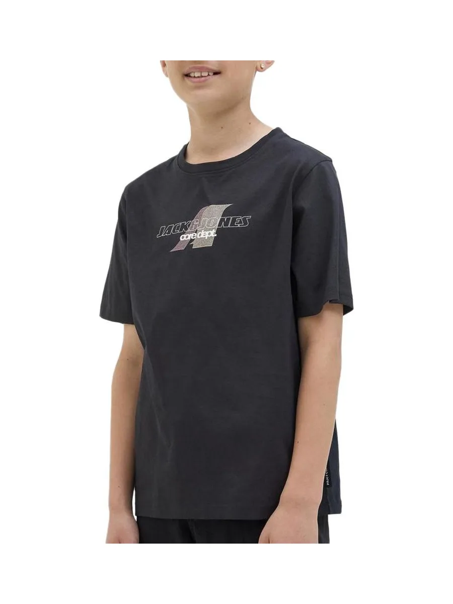 T-Shirt Noir Garçon Jack & Jones Cotier 2