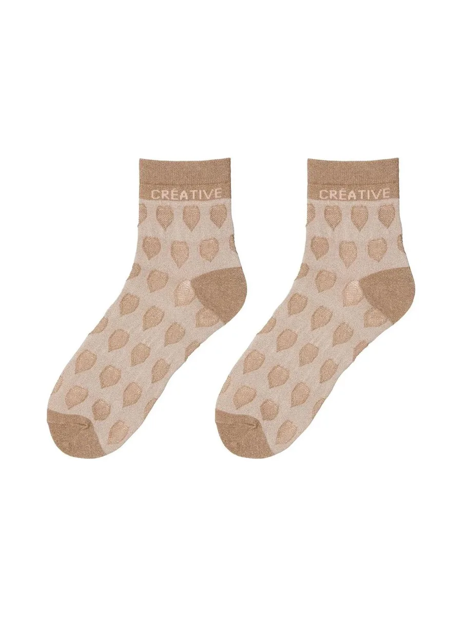 Chaussettes Doré/Beige Femme Stella Green Créative 2