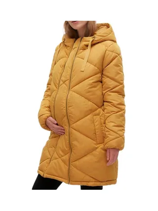 Doudoune de Grossesse et de Portage Jaune Femme Mamalicious Charlot 1
