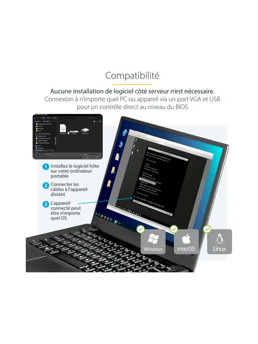 KVM Console to USB Laptop Crash Cart 11