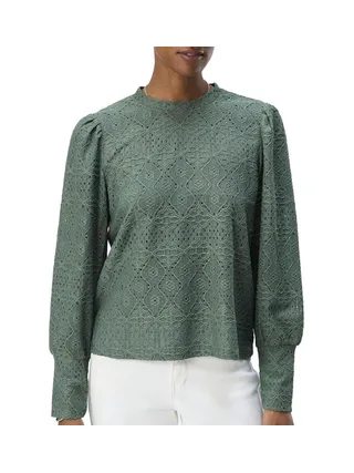 Blouse Dentelle Vert Sauge Femme Vero Moda 23041023 1