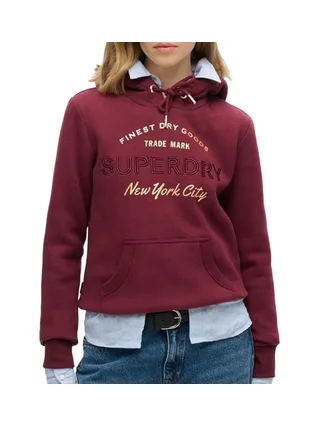 Sweat Rouge Femme Superdry Luxe 1