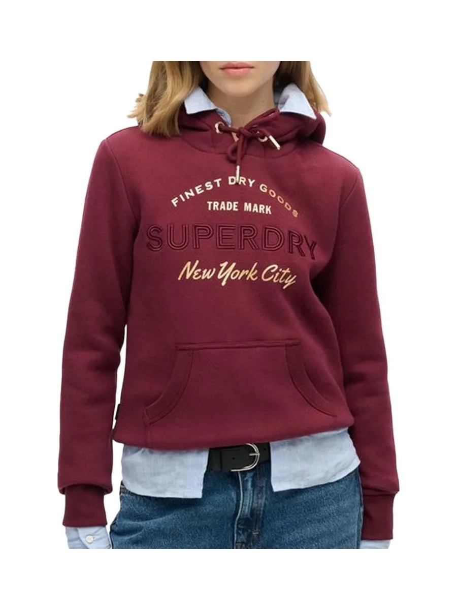 Sweat Rouge Femme Superdry Luxe 2