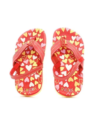 Tongs Rouge/Jaune Fille Cool Shoe 3
