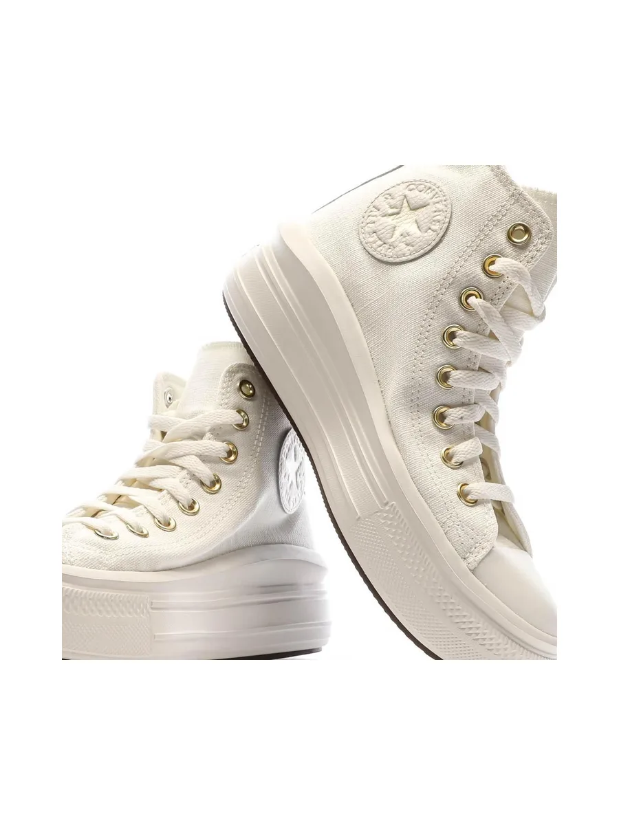 Baskets Blanches/Dorées Femme Converse All Star Move Tonal 8