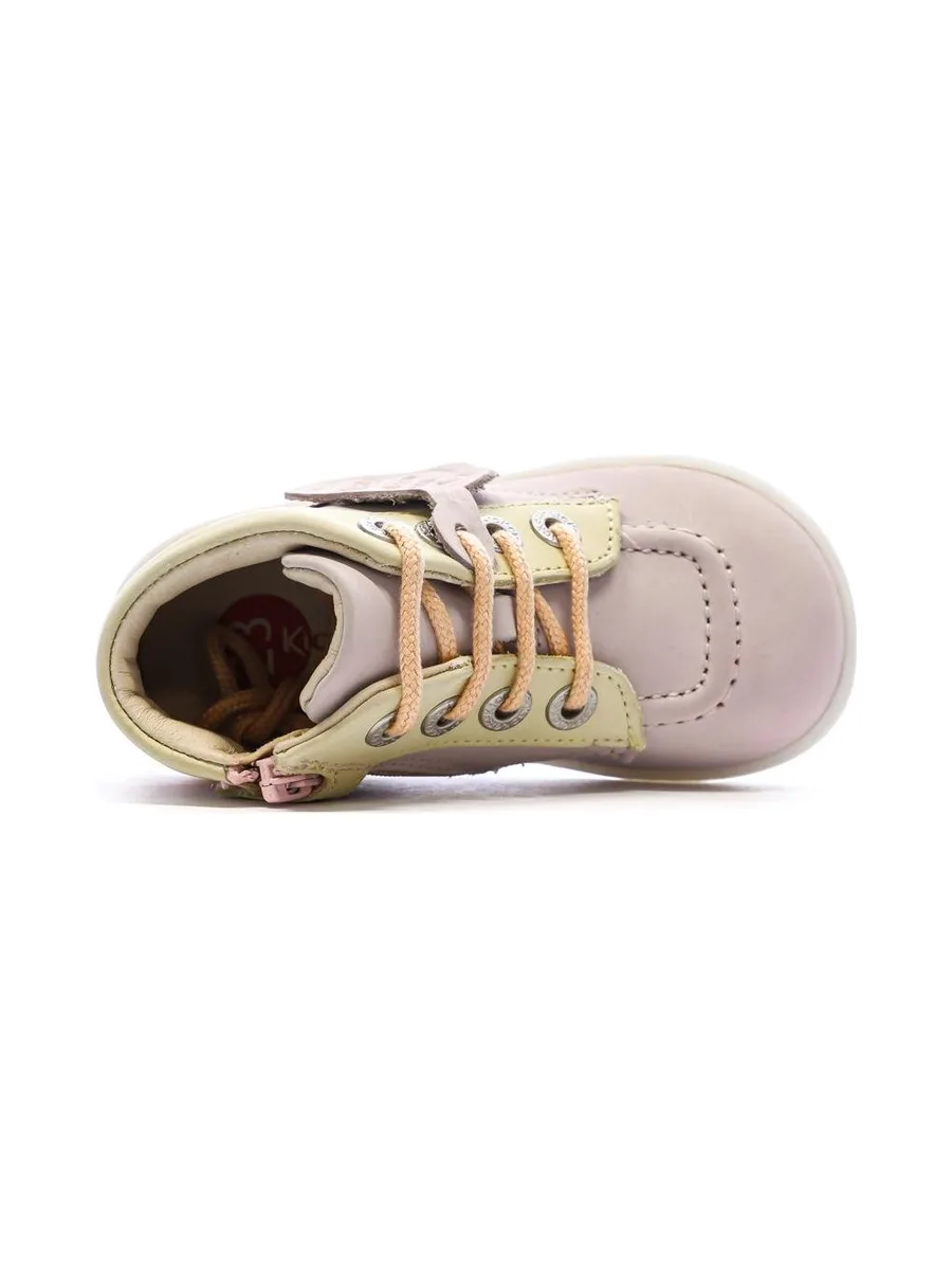 Baskets Rose Fille Kickers Kickiconic 5