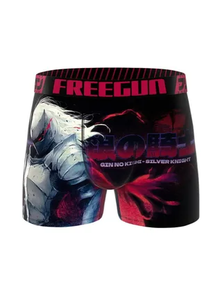 Boxer Noir/Rose Homme Freegun Microfibre 1